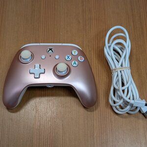 Power A Wired Controller for Xbox One PINK Metallic Rose w/ USB Cable TESTED EUC